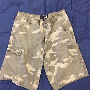 Camo cargo shorts